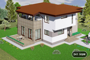 Two Storey Steel Frame House With 3 Bedrooms Model 241-003 - home design image 1 thumbnail