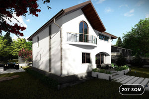 Two Story Steel Frame House With 3 Bedrooms Model 207-054 - house exterior image 1 thumbnail