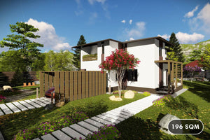 Two Story Steel Frame House With 3 Bedrooms Number 196-040 - home design picture 1 thumbnail