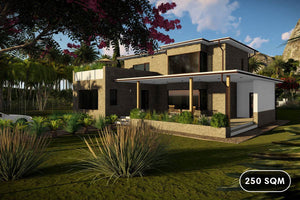 Two Story Steel Frame House With 3 Bedrooms Number 250-065 - modern home exterior picture 1 thumbnail