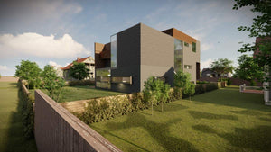 Metal Structure House in Otopeni Exterior Walls Closure with Fiber Cement thumbnail