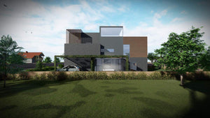 Metal Structure House in Otopeni Exterior Walls Closure with Fiber Cement thumbnail