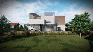 Metal Structure House in Otopeni Exterior Walls Closure with Fiber Cement thumbnail