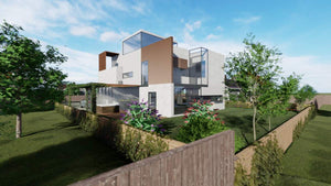 Metal Structure House in Otopeni Exterior Walls Closure with Fiber Cement thumbnail