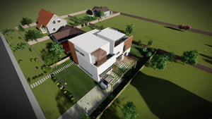 Metal Structure House in Otopeni Exterior Walls Closure with Fiber Cement thumbnail
