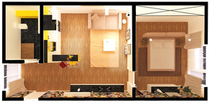 Attic Interior Design of 55 sqm in Bucharest thumbnail