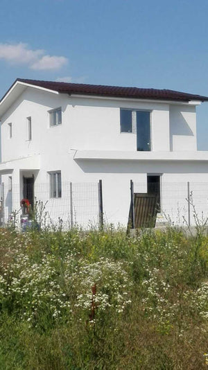 Applying Textured Decorative Plaster to a Metal House in Domnesti thumbnail