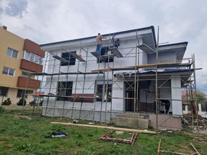 Application of Silicon Decorative Plaster for Two-Story Metal House in Bucharest thumbnail