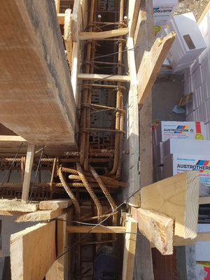 Reinforcing and Formwork for Beams and Columns on a Masonry House in Mogosoaia thumbnail