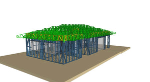 Under-Construction House with Installation of Metal Frame Wall Panels thumbnail