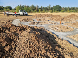 House in Ilfov, Concrete Pouring Stage in Foundation Trenches thumbnail