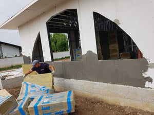 Facade Cladding with 100mm Basalt Wool, Fireproof House Project in Saftica thumbnail