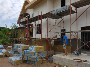 Facade Cladding with 100mm Basalt Wool, Fireproof House Project in Saftica thumbnail