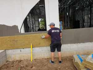 Facade Cladding with 100mm Basalt Wool, Fireproof House Project in Saftica thumbnail