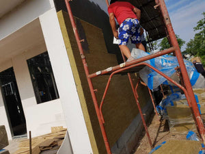 Facade Cladding with 100mm Basalt Wool, Fireproof House Project in Saftica thumbnail