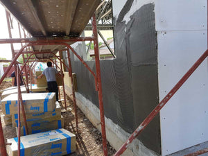 Facade Cladding with 100mm Basalt Wool, Fireproof House Project in Saftica thumbnail