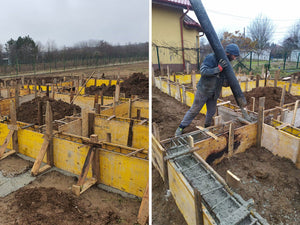 Snagov 162 sqm Metal House Formwork, Reinforcement, and Pouring of Foundation Beams thumbnail