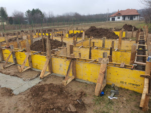 Snagov 162 sqm Metal House Formwork, Reinforcement, and Pouring of Foundation Beams thumbnail
