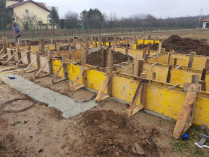 Snagov 162 sqm Metal House Formwork, Reinforcement, and Pouring of Foundation Beams thumbnail