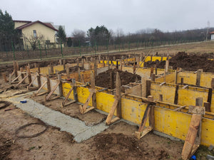 Snagov 162 sqm Metal House Formwork, Reinforcement, and Pouring of Foundation Beams thumbnail