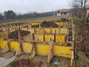 Snagov 162 sqm Metal House Formwork, Reinforcement, and Pouring of Foundation Beams thumbnail