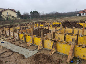 Snagov 162 sqm Metal House Formwork, Reinforcement, and Pouring of Foundation Beams thumbnail