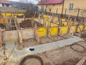 Snagov 162 sqm Metal House Formwork, Reinforcement, and Pouring of Foundation Beams thumbnail