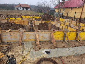 Snagov 162 sqm Metal House Formwork, Reinforcement, and Pouring of Foundation Beams thumbnail
