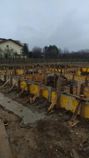 Snagov 162 sqm Metal House Formwork, Reinforcement, and Pouring of Foundation Beams thumbnail