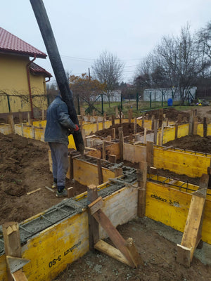 Snagov 162 sqm Metal House Formwork, Reinforcement, and Pouring of Foundation Beams thumbnail
