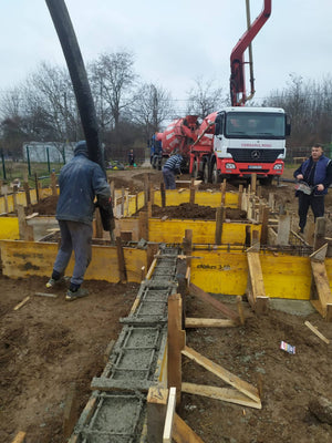 Snagov 162 sqm Metal House Formwork, Reinforcement, and Pouring of Foundation Beams thumbnail