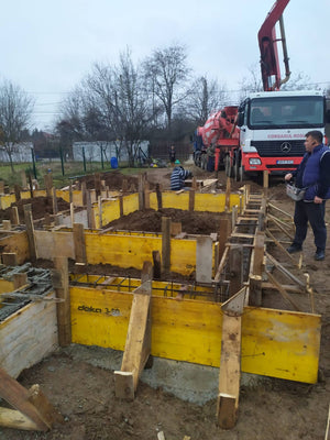 Snagov 162 sqm Metal House Formwork, Reinforcement, and Pouring of Foundation Beams thumbnail