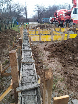Snagov 162 sqm Metal House Formwork, Reinforcement, and Pouring of Foundation Beams thumbnail