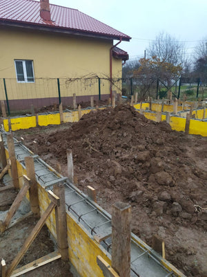 Snagov 162 sqm Metal House Formwork, Reinforcement, and Pouring of Foundation Beams thumbnail