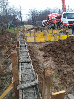 Snagov 162 sqm Metal House Formwork, Reinforcement, and Pouring of Foundation Beams thumbnail