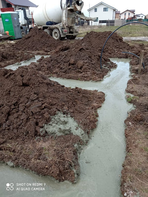 Steel Frame House Pouring Concrete Mortar for Foundation Soleplate thumbnail