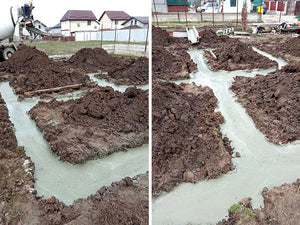 Steel Frame House Pouring Concrete Mortar for Foundation Soleplate thumbnail