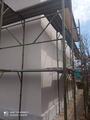 Metal Structure House Exterior Facade Finish with Decorative Exterior Plaster thumbnail