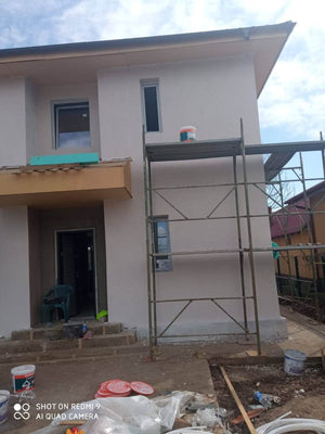 Metal Structure House Exterior Facade Finish with Decorative Exterior Plaster thumbnail