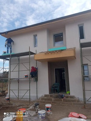 Metal Structure House Exterior Facade Finish with Decorative Exterior Plaster thumbnail
