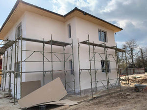 Metal Structure House Exterior Facade Finish with Decorative Exterior Plaster thumbnail