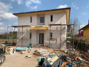 Metal Structure House Exterior Facade Finish with Decorative Exterior Plaster thumbnail