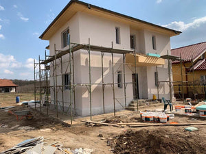 Metal Structure House Exterior Facade Finish with Decorative Exterior Plaster thumbnail