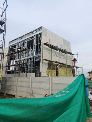 Metal Structure House in Otopeni Exterior Walls Closure with Fiber Cement thumbnail