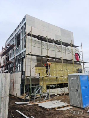 Metal Structure House in Otopeni Exterior Walls Closure with Fiber Cement thumbnail