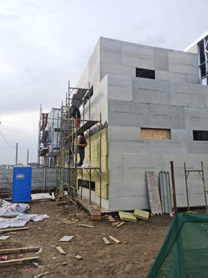 Metal Structure House in Otopeni Exterior Walls Closure with Fiber Cement thumbnail