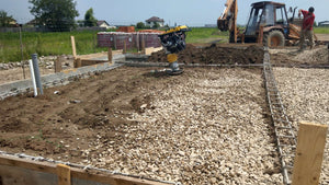 Compacting and Pouring the Foundation Slab for a Metal House thumbnail