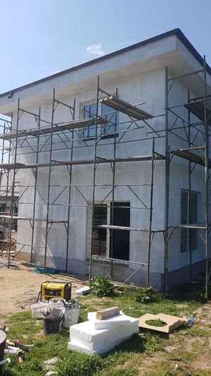 Construction of a 155 sqm House Applying Primer Layer on Facades thumbnail