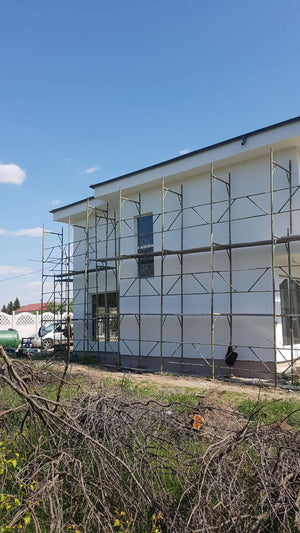 Construction of a 155 sqm House Applying Textured Decorative Plaster thumbnail
