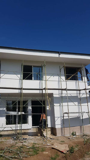 Construction of a 155 sqm House Applying Textured Decorative Plaster thumbnail